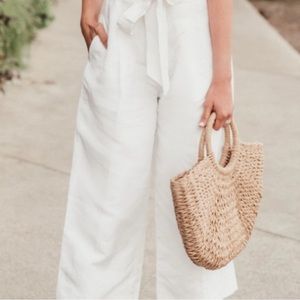 Banana Republic White Linen Jumper